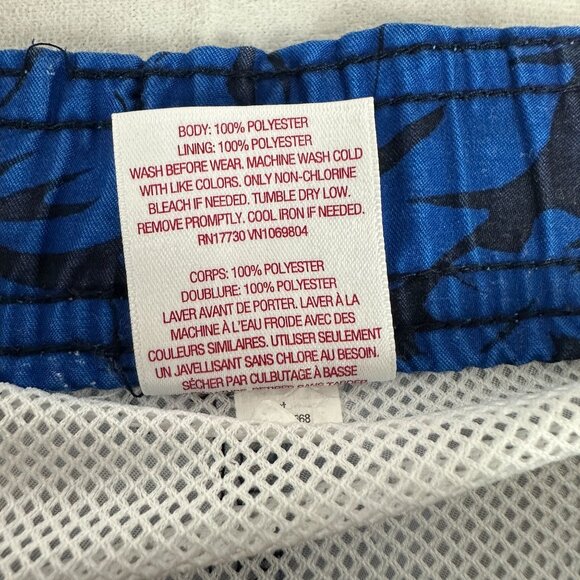 Merona Mens Blue Floral Swim Trunks Size Large - Picture 3 of 4